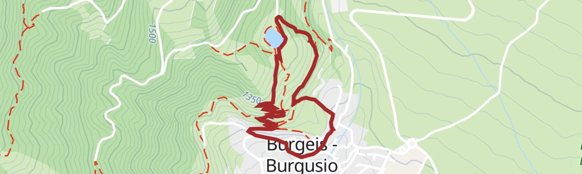Route map: Escursione al Lago Bergsee da Burgusio